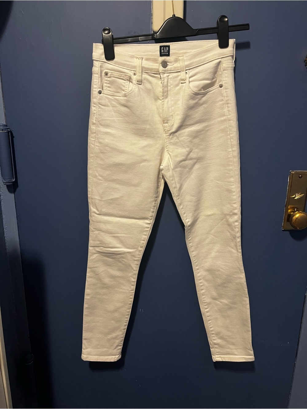GAP Women's Cream High-Rise Skinny Jeans